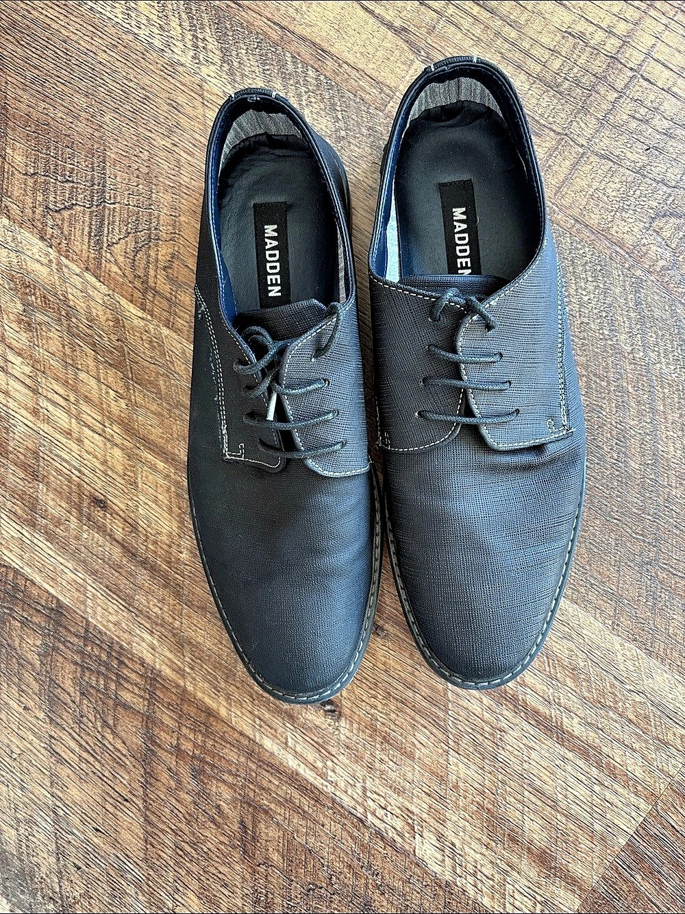 Madden M-Marty Men's Black Lace-Up Oxfords